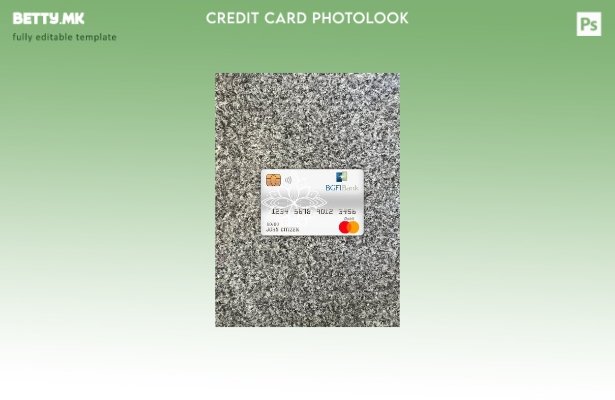 модерен стил Камерун BGFI банка мастер дебитна картичка photolook преден шаблон